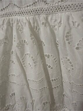 LOFT White Eyelet Skater Dress